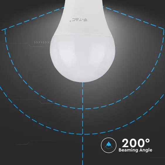 V-TAC 8.5W E27 meleg fehér LED égő - SKU 252