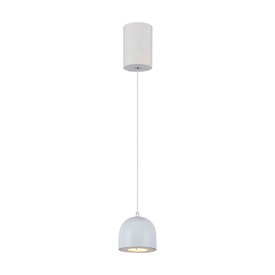 V-TAC 8.5W gömbcsillár, 120°, fehér házzal, meleg fehér, 100 Lm/W - SKU 7993