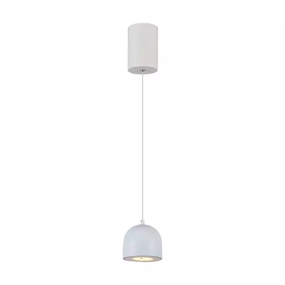 V-TAC 8.5W gömbcsillár, 120°, fehér házzal, meleg fehér, 100 Lm/W - SKU 7993