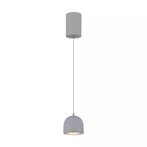 V-TAC 8.5W gömbcsillár, 120°, szürke házzal, meleg fehér, 100 Lm/W - SKU 7992