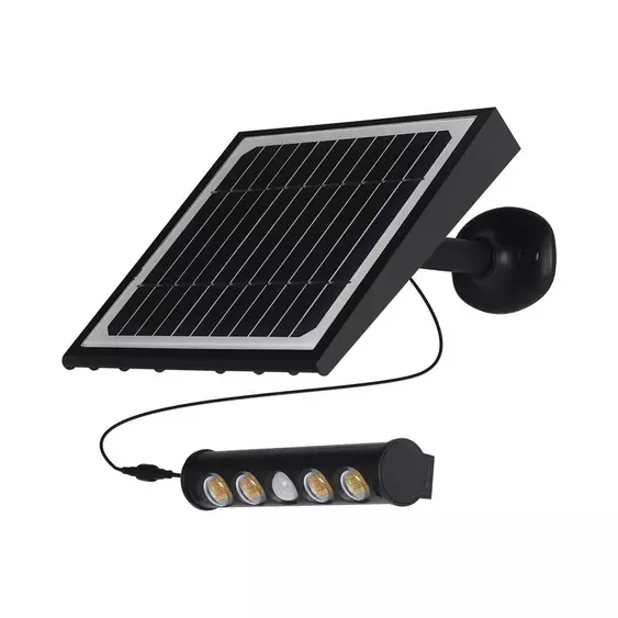 V-TAC 8in1 napelemes 8W LED lámpa, mozgásérzékelővel, hideg fehér - SKU 6850