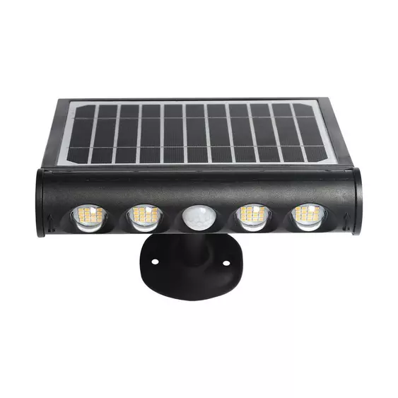 V-TAC 8in1 napelemes 8W LED lámpa, mozgásérzékelővel, meleg fehér - SKU 6844