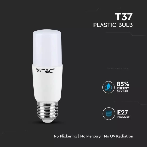 V-TAC 8W E27 meleg fehér LED égő - SKU 144