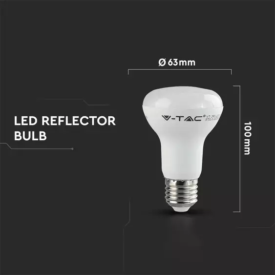 V-TAC 8W E27 természetes fehér LED égő - SKU 142