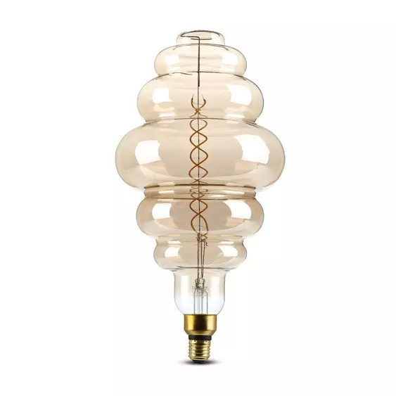 V-TAC 8W füstözött E27 meleg fehér dimmelhető spirál filament S200 LED égő - SKU 217465