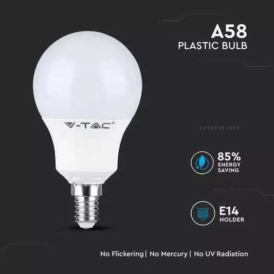 V-TAC 9W E14 meleg fehér LED égő - SKU 114