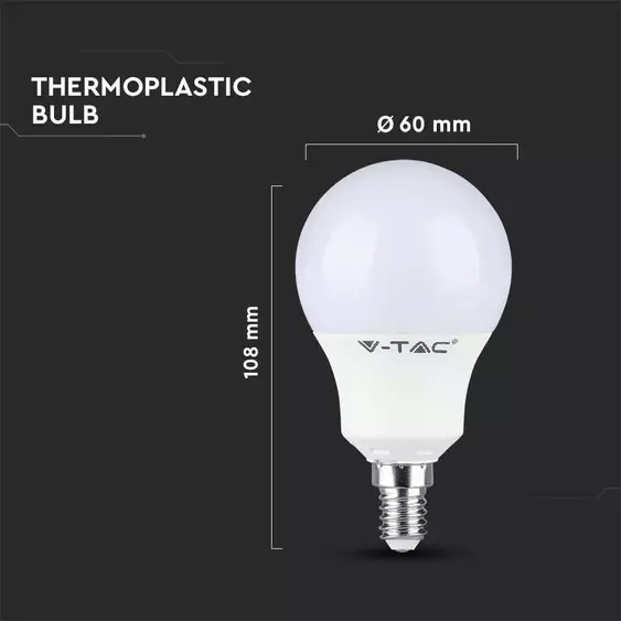 V-TAC A60 8.5W E14 természetes fehér LED égő - SKU 21115