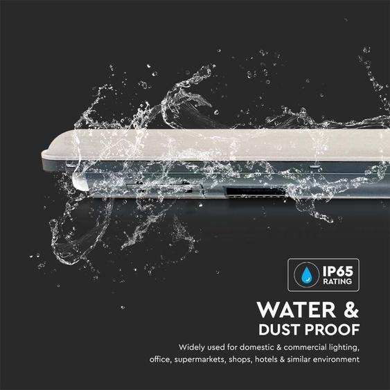 V-TAC ABS LED lámpa 120cm 36W IP65 hideg fehér 120 Lm/W (X-Széria) - SKU 10220