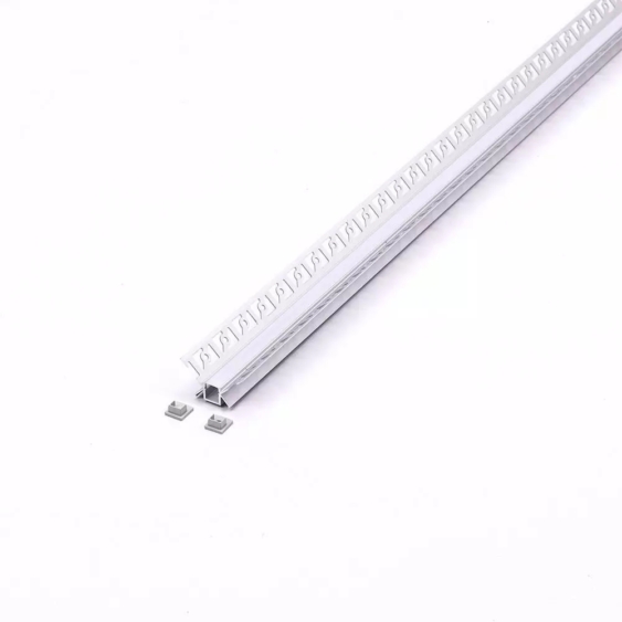 V-TAC alumínium LED szalag sarokprofil fehér fedlappal 2m - SKU 3362