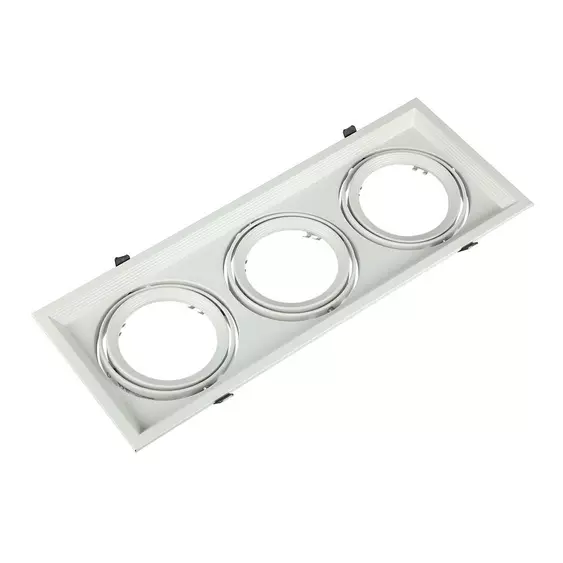 V-TAC AR111 LED 3 foglalatos süllyeszthető lámpatest, fehér - SKU 35771