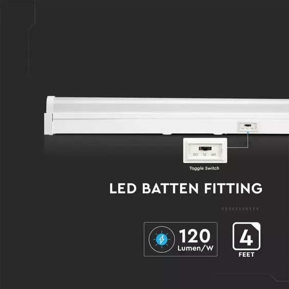 V-TAC armatúra beépített 40W LED fényforrással, állítható színhőmérséklettel - SKU 20149