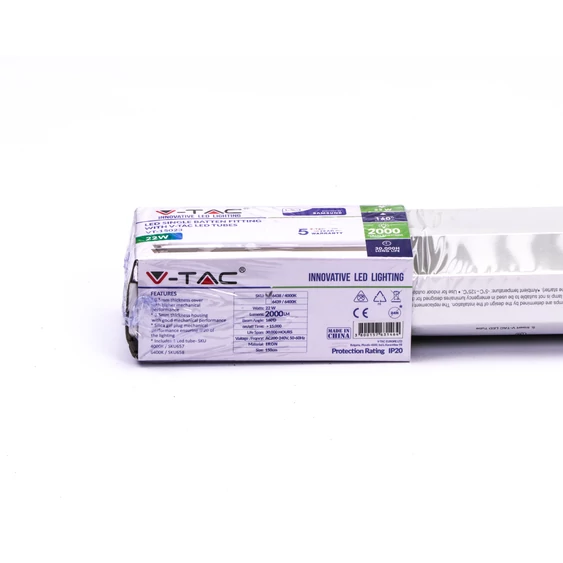 V-TAC armatúra LED fénycsővel 150cm 22W természetes fehér - SKU 6438