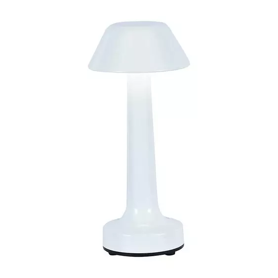 V-TAC asztali akkumulátoros LED lámpa, CCT, fehér házzal - SKU 10569