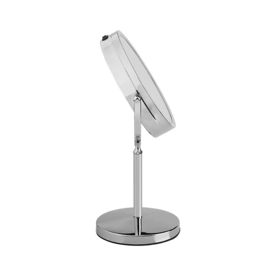 V-TAC asztali tükör elemes 3W LED világítással, króm házzal, hideg fehér - SKU 6629