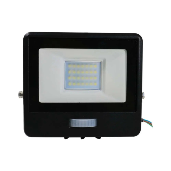 V-TAC beépített mozgásérzékelős LED reflektor 20W hideg fehér, fekete házzal - SKU 20285