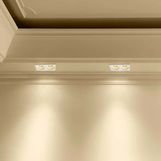 V-TAC beépíthető 2xGU10 LED gipsz spotlámpa keret, kettes keret - SKU 6762
