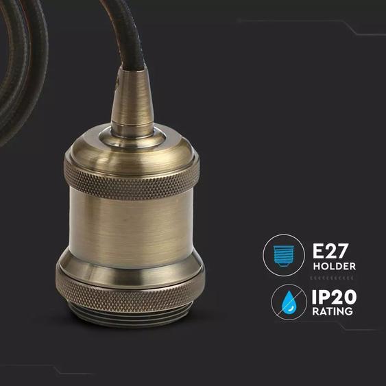 V-TAC bronz színű függeszték E27 foglalattal - SKU 3843