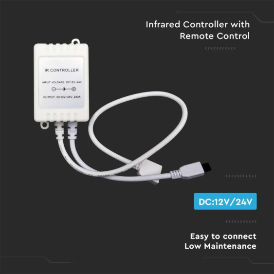 V-TAC CCT LED szalag vezérlő távirányítóval 12/24V - SKU 2901