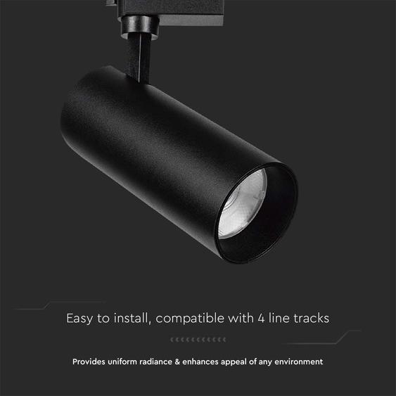 V-TAC COB LED sínes spotlámpa állítható 35W CRI&gt;90 természetes fehér - SKU 20486