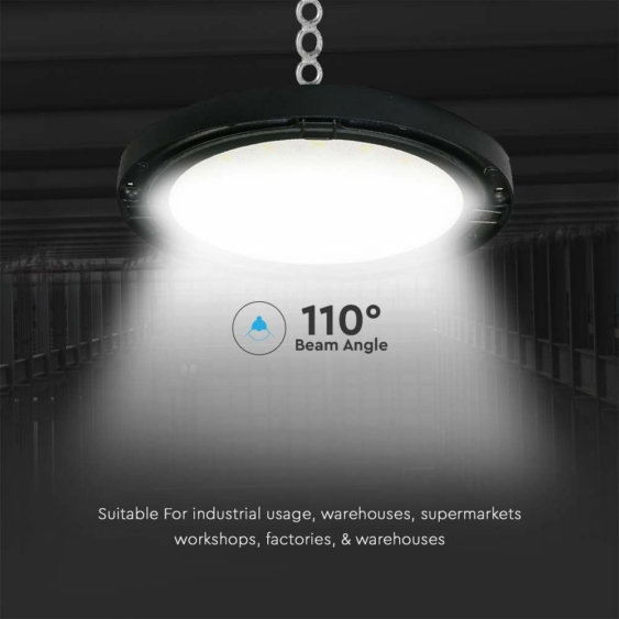 V-TAC csarnokvilágító LED lámpa 100W 110° természetes fehér, IP65, 100 Lm/W - SKU 7808