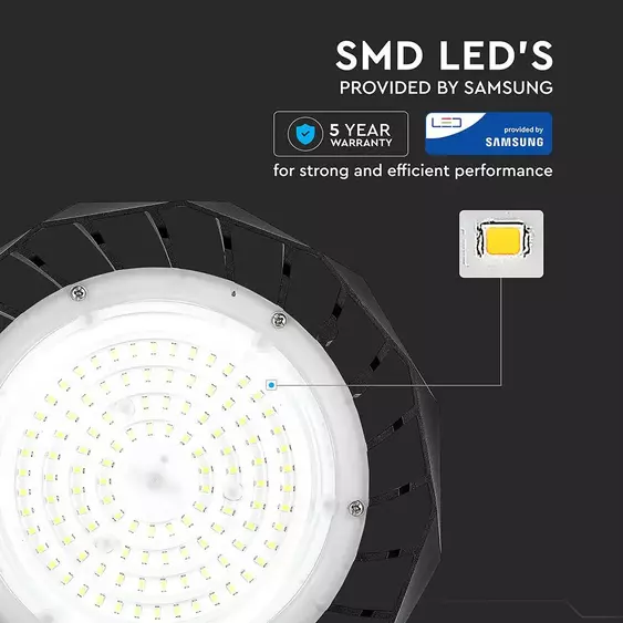 V-TAC csarnokvilágító LED lámpa dimmelhető 100W 120lm/W 90° természetes fehér - SKU 583