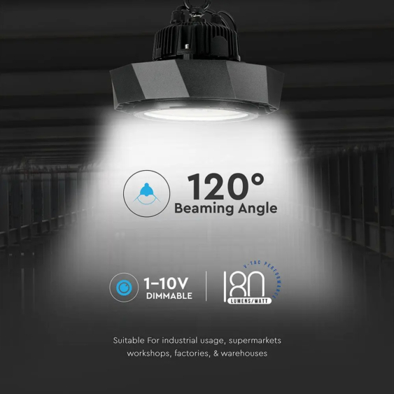 V-TAC csarnokvilágító LED lámpa dimmelhető 100W 180lm/W 120° hideg fehér - SKU 576