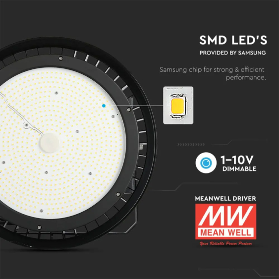 V-TAC csarnokvilágító LED lámpa dimmelhető 500W 120lm/W 120° hideg fehér - SKU 509