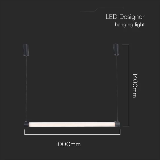 V-TAC Designer függesztett 10W LED lámpa, fekete és fehér, meleg fehér - SKU 23382