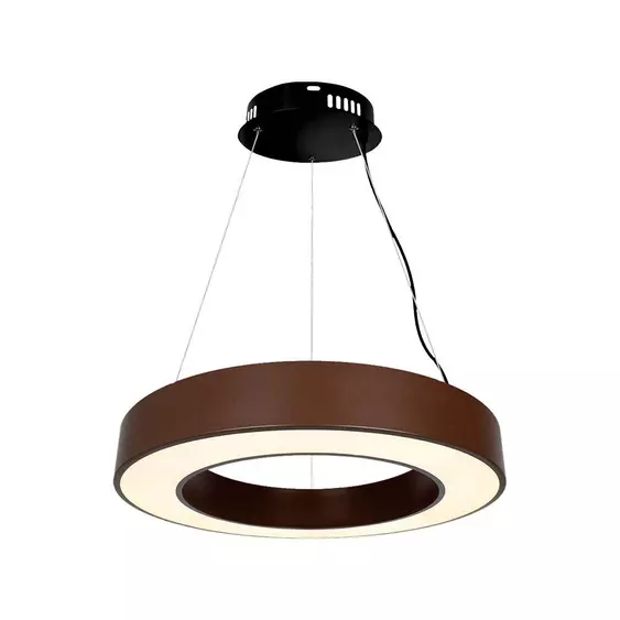 V-TAC dimmelhető 50W designer körcsillár, természetes fehér, Corten barna ház, 120 Lm/W - SKU 6959