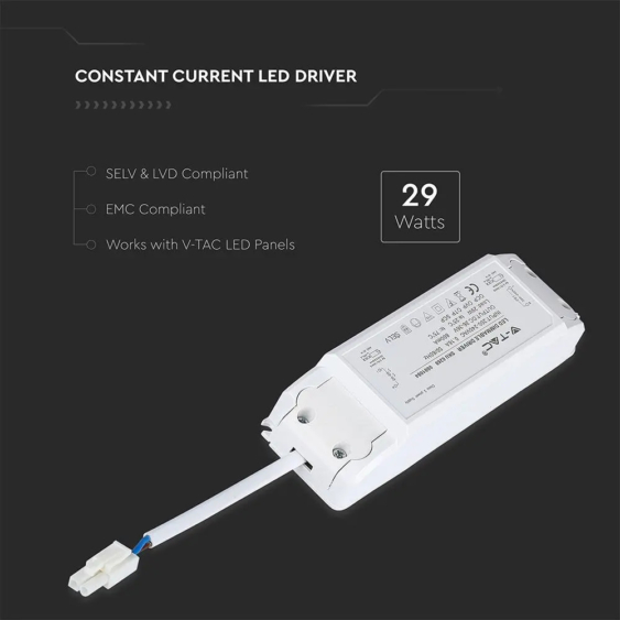 V-TAC dimmelhető tápegység LED panelhez 29W - SKU 6268