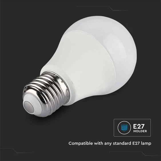 V-TAC E27 okos A60 LED égő 11W RGB+CCT - SKU 212752