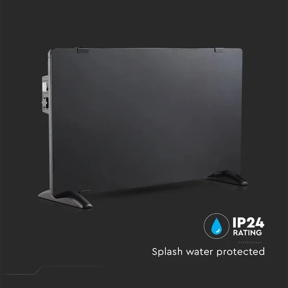 V-TAC elektromos üveg fűtőpanel, hősugárzó konvektor 2000W - SKU 8662