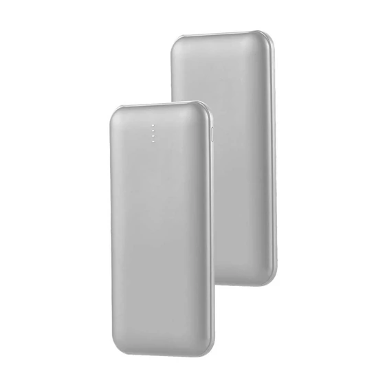 V-TAC ezüst 10000mAh powerbank, 30cm Type-C kábellel - SKU 23035