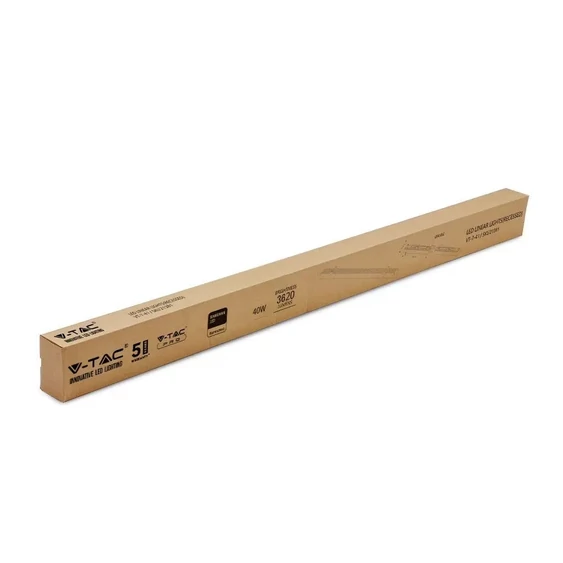 V-TAC ezüst 7 cm széles süllyeszthető lineáris LED lámpa 120cm 40W természetes fehér - SKU 21381