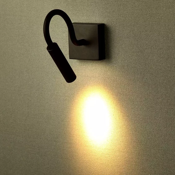 V-TAC fali LED COB olvasólámpa fekete 3W meleg fehér - SKU 1485