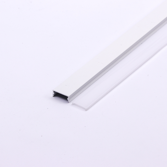 V-TAC falon kívüli fehér színű alumínium LED szalag profil, fehér fedlappal 2m - SKU 3367