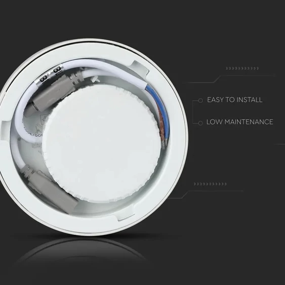 V-TAC falon kívüli mennyezeti kerek LED panel 12W természetes fehér - SKU 4911