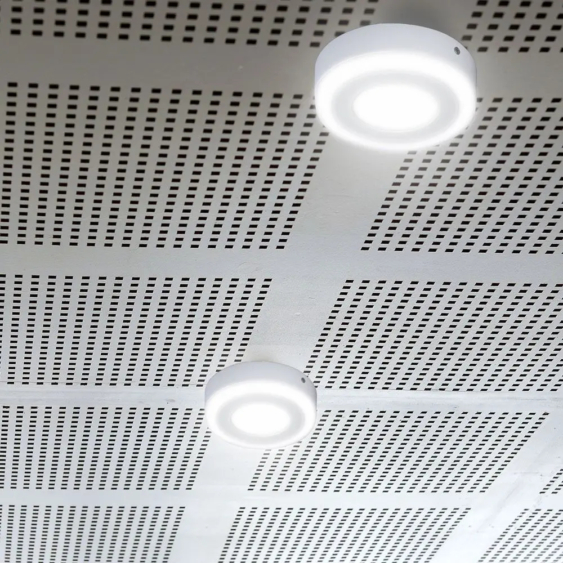 V-TAC falon kívüli mennyezeti kerek LED panel 15W hideg fehér - SKU 4895