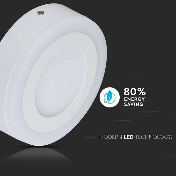 V-TAC falon kívüli mennyezeti kerek LED panel 22W hideg fehér - SKU 4898