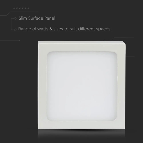 V-TAC falon kívüli mennyezeti szögletes LED panel 12W természetes fehér - SKU 4914