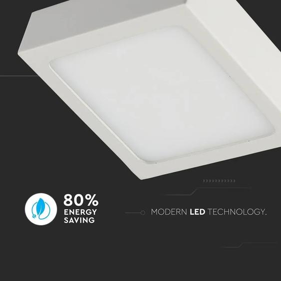 V-TAC falon kívüli mennyezeti szögletes LED panel 18W hideg fehér - SKU 4921