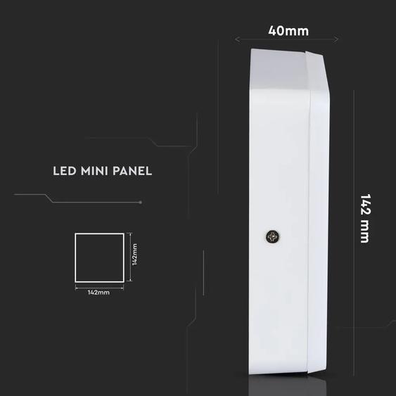 V-TAC falon kívüli mennyezeti szögletes LED panel 8W természetes fehér - SKU 4923