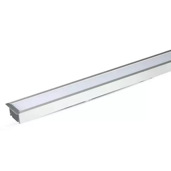 V-TAC fehér 7 cm széles süllyeszthető lineáris LED lámpa 121cm 40W természetes fehér - SKU 21380