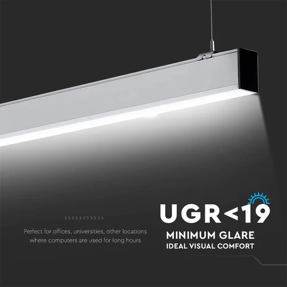 V-TAC fehér függeszthető, dimmelhető lineáris LED lámpa 120cm 40W természetes fehér - SKU 21383