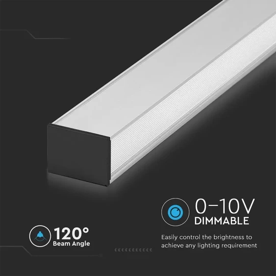 V-TAC fehér függeszthető, dimmelhető lineáris LED lámpa 120cm 40W természetes fehér - SKU 21383