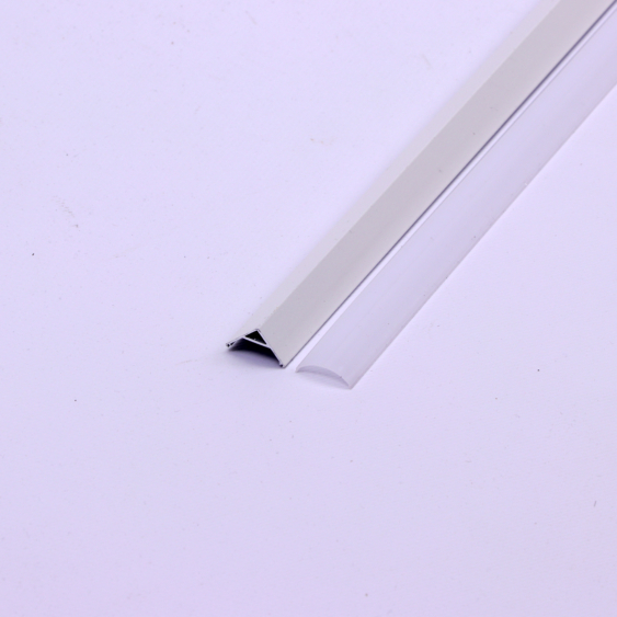 V-TAC fehér színű alumínium LED szalag sarokprofil fehér fedlappal 2m - SKU 3369