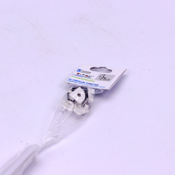 V-TAC fehér színű alumínium LED szalag sarokprofil fehér fedlappal 2m - SKU 3369