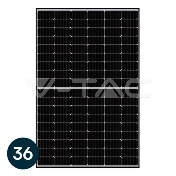V-TAC fekete 36 darab 430W Mono félcellás szolár panel, TIER 1 napelem, 1722x1134 - SKU 11898