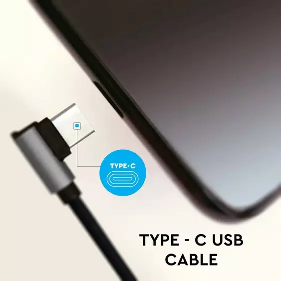 V-TAC fekete, USB - USB C 1m hálózati kábel - SKU 8638
