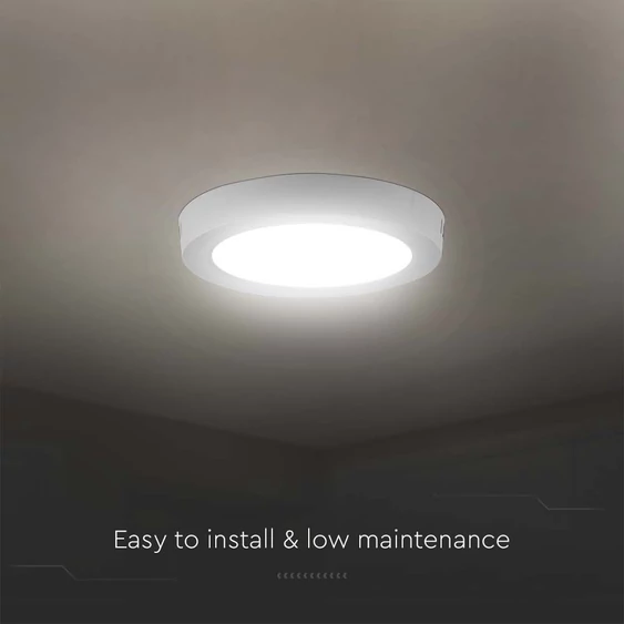 V-TAC felületre szerelhető kerek Back-Lit LED panel 24W, hideg fehér, 110 Lm/W - SKU 7881